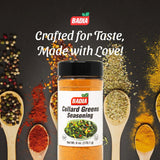 Badia Collard Greens Seasoning 6 oz - Savory Southern Spice Blend for Greens, Soups, Stews & Veggies