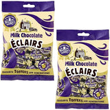 Walkers Nonsuch Milk Chocolate Eclairs 5.29 oz (Pack of 2) - Traditional British Chewy Butter Toffee Candy, Classic English Creamy Toffee Sweets