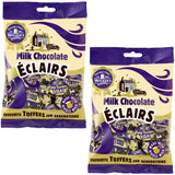 Walkers Nonsuch Milk Chocolate Eclairs 5.29 oz (Pack of 2) - Traditional British Chewy Butter Toffee Candy, Classic English Creamy Toffee Sweets
