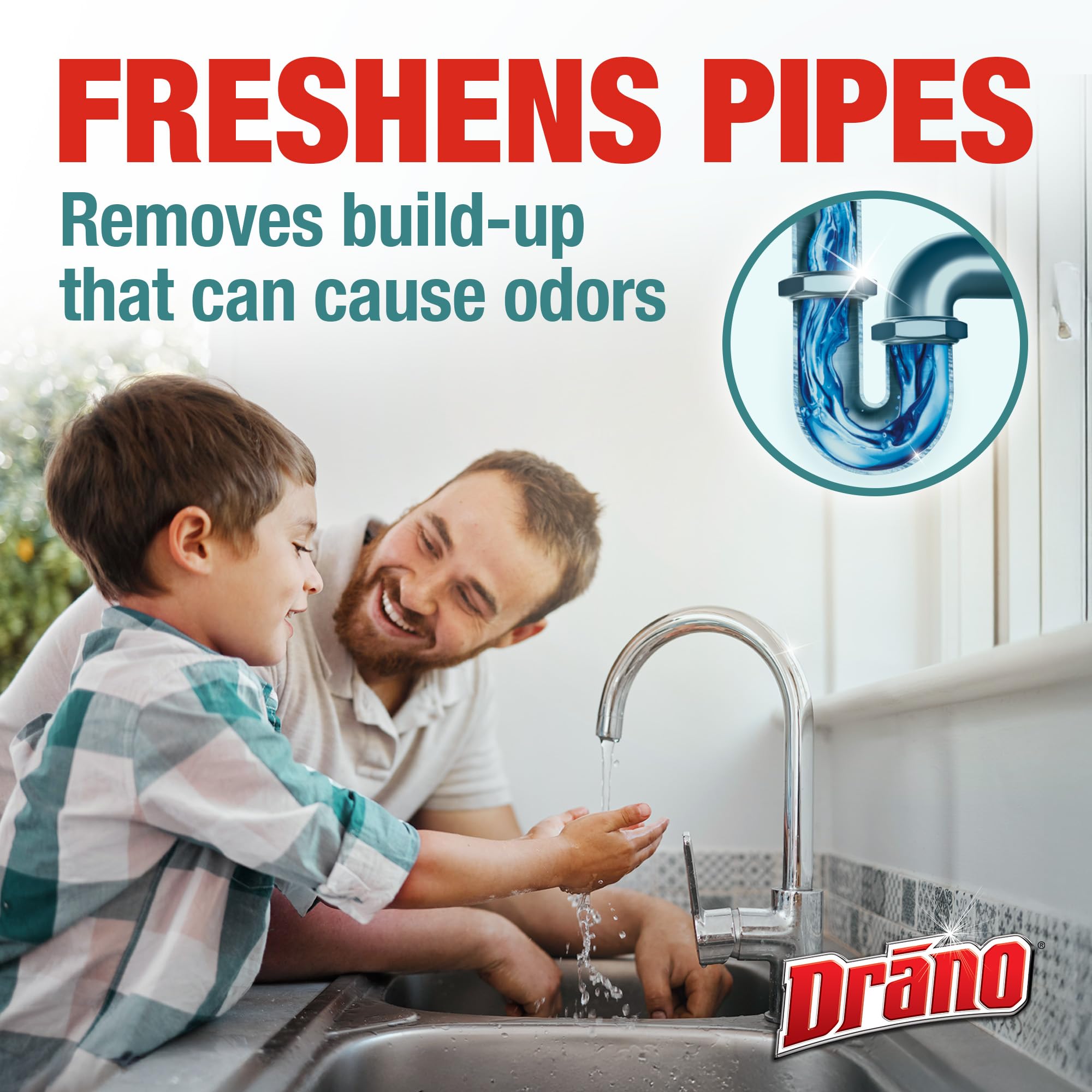 Drano Max Build Up Remover Drain Cleaner, Enzymes & Probiotics Prevents Clogs & Remove Odor-Causing Buildup, Safe for Septic, Toilets & Pipes in