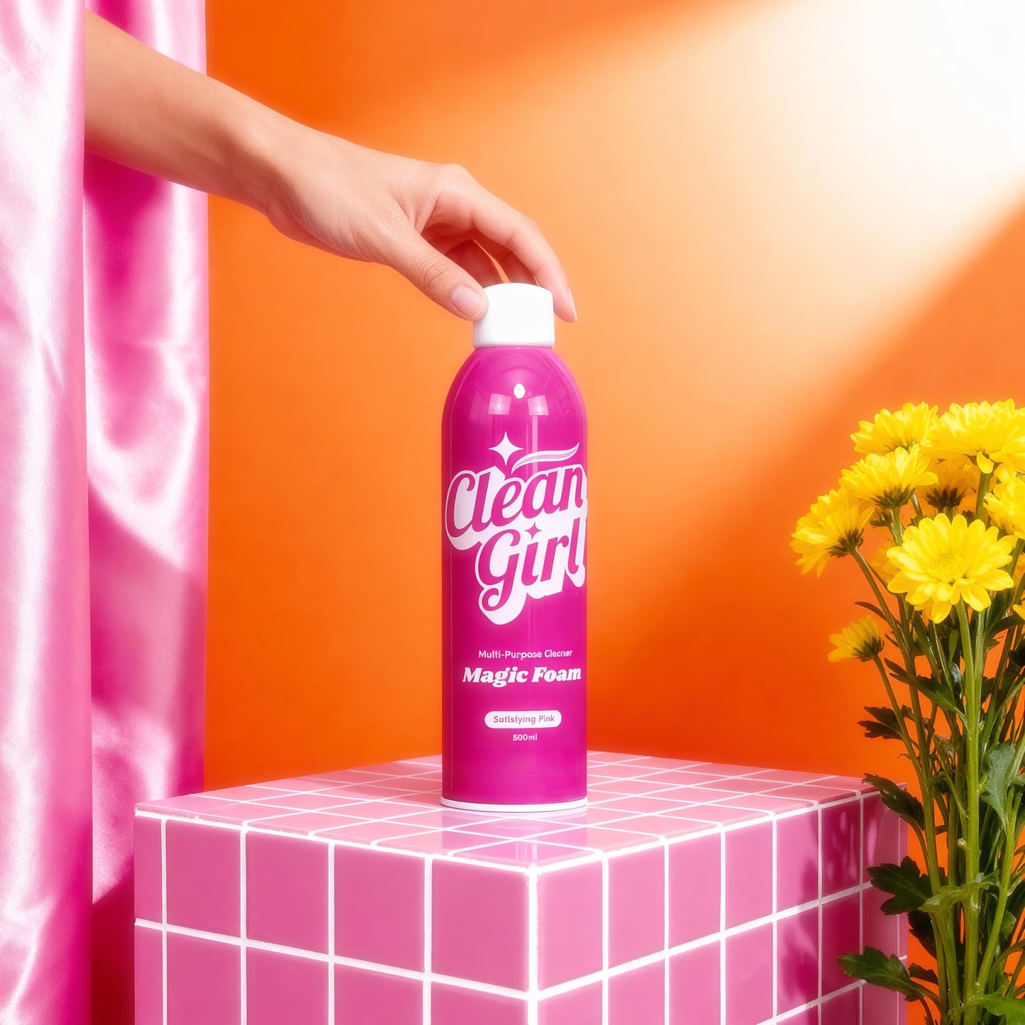 Clean Girl Magic Foam - Satisfying Pink Foaming All-Purpose Cleaner - 500ml