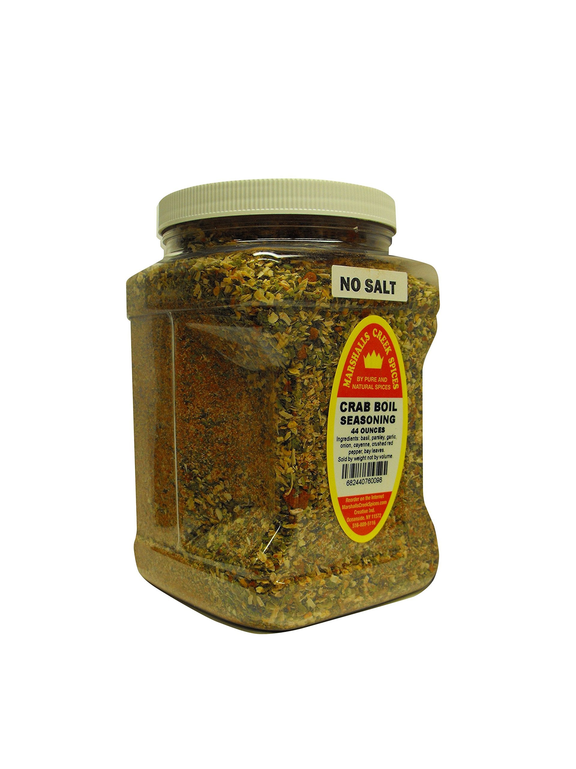 Family Size Marshalls Creek Spices Crab Boil No Salt Seasoning, 44 Ounce …