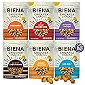 BIENA Chickpea Snacks - Crunchy Roasted Chickpeas - High Fiber Vegan Protein Snack for Adults & Kids - 6-Pack, 5 oz Bags - BBQ, Habanero, Honey
