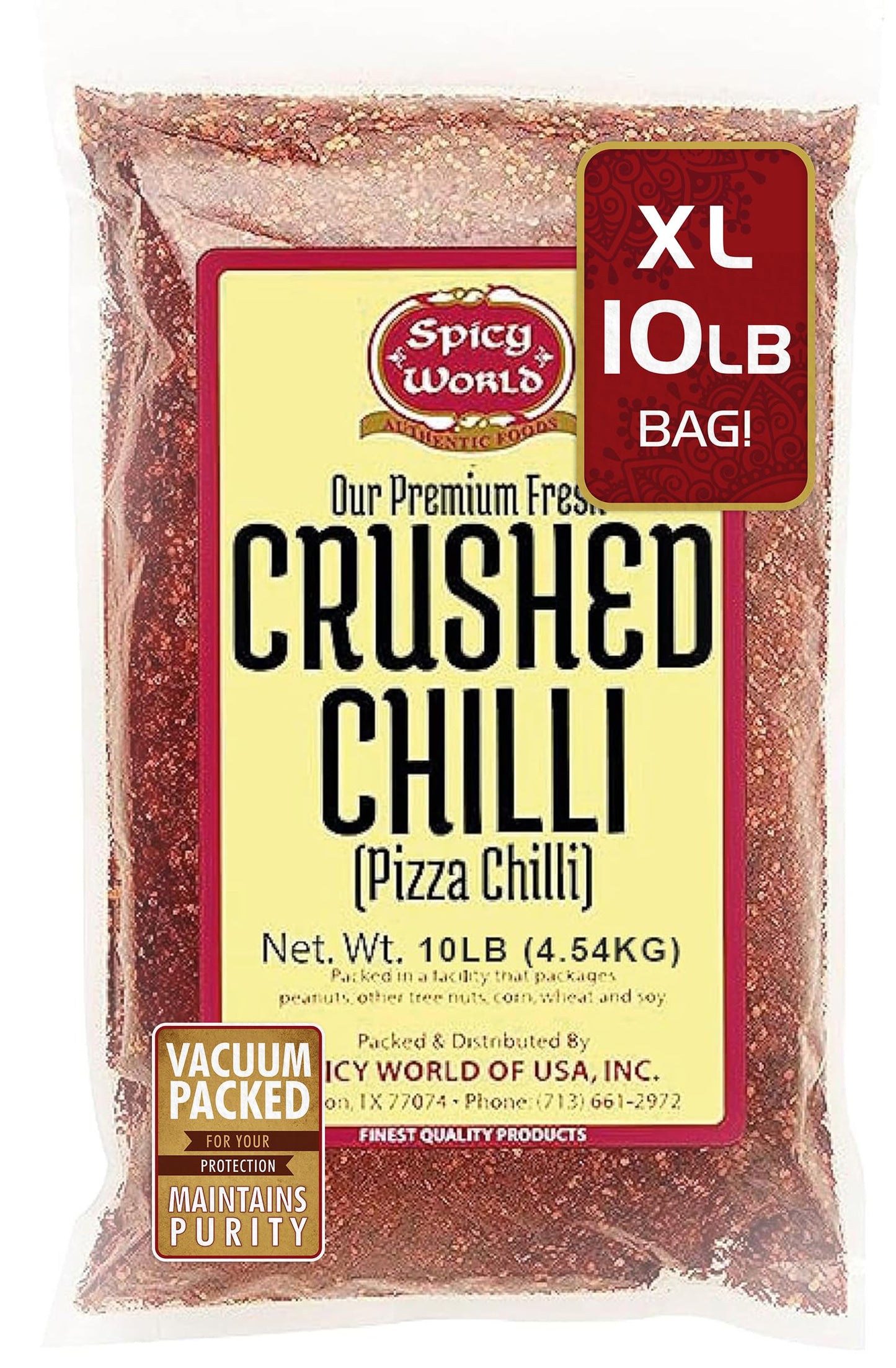 Crushed Red Pepper Flakes 10 Pound Bulk Value Pack - Chili Flakes - by Spicy World