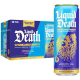 Liquid Death Sparkling Energy - Tropical Terror (Classic Piña Colada), Zero Sugar Energy Drink, Unextreme Caffeine 100mg, Essential Vitamins, 12 Fl Oz