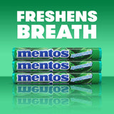 Mentos Candy Chewy Mint Rolls, Spearmint, Non Melting, Party, Concessions, Non Melting, 14 Pieces (Bulk Pack of 15)