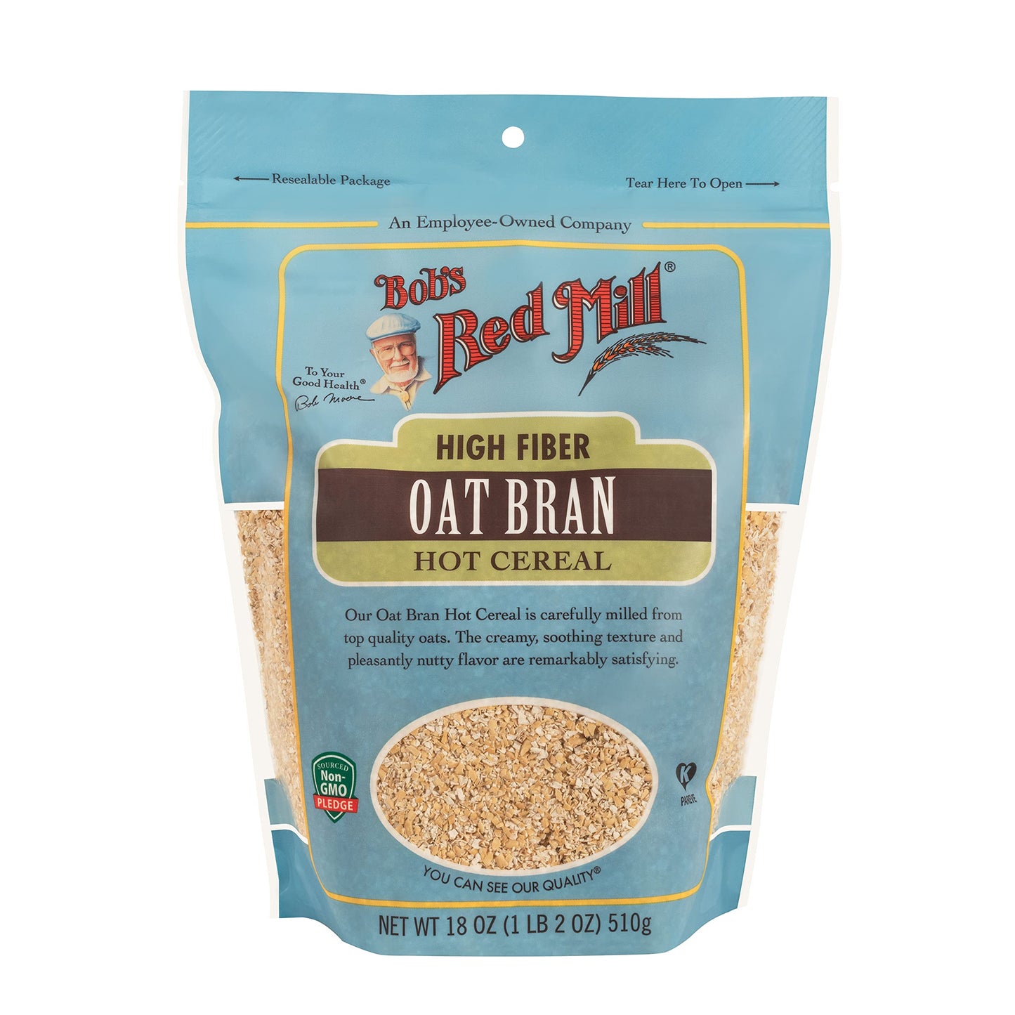 Bob's Red Mill Cereal Oat Bran, 18-Ounce (Pack of 4)
