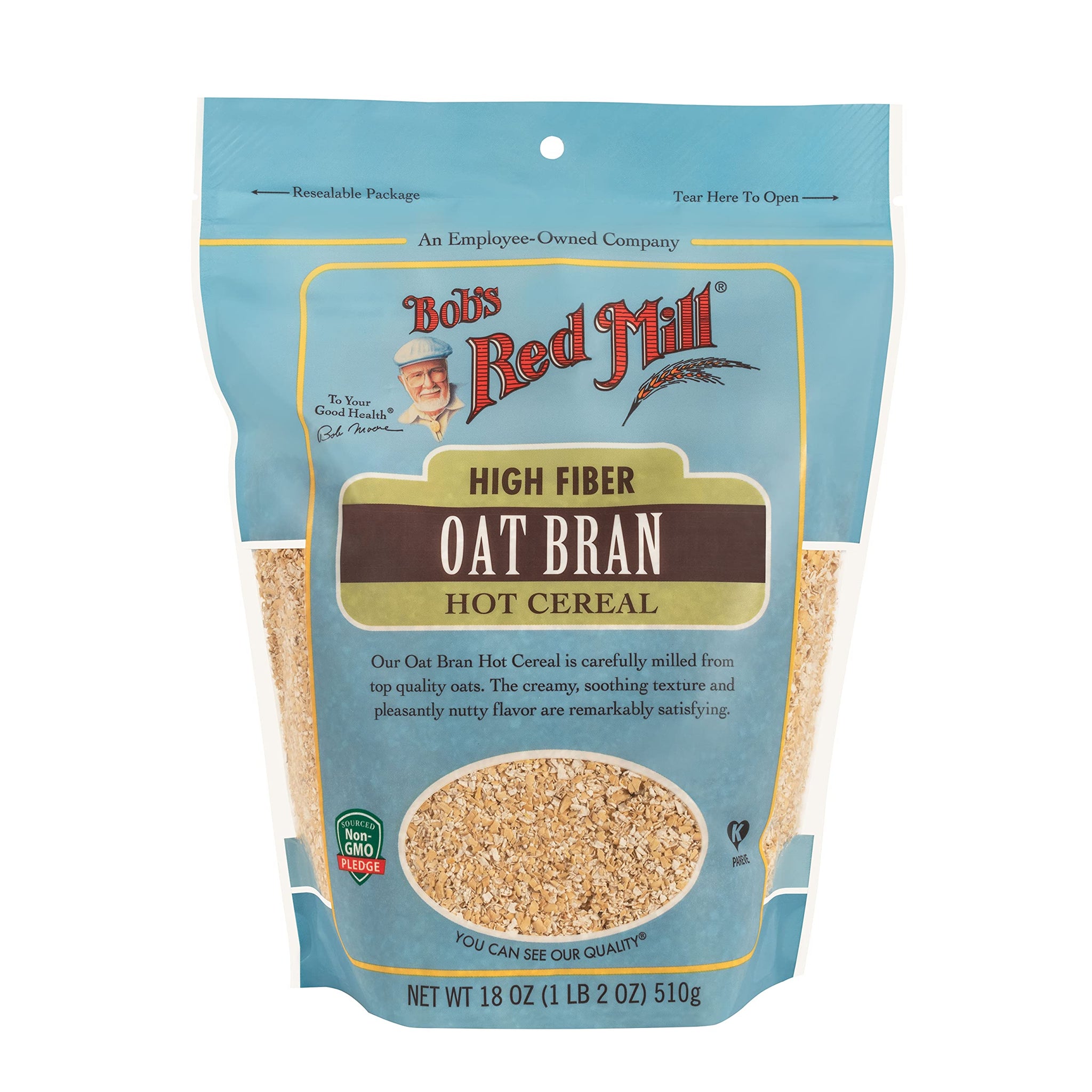Bob's Red Mill Cereal Oat Bran, 18-Ounce (Pack of 4)