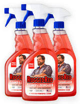 RuggedRed Industrial-Strength Cleaner & Degreaser - Heavy-Duty Kitchen Degreaser Spray for Chefs & Catering, USA-Made, Citrus Scent, 32oz (3 Bottles)