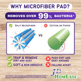 JD HOMEASE 48 Pack Premium Microfiber Replacement Pads for Swiffer WetJet - Super Absorbent, Lint-Free, Durable-11"x5.5", Perfect Fit Swiffer WetJet