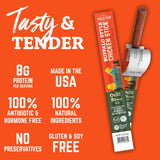 Field Trip Hormone Free Spicy Buffalo Chicken Jerky Snack Sticks, 0 Sugar, Keto, Paleo, Gluten Free, Allergy Friendly Snack, High Protein, 50 Calorie