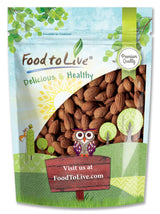 Food to Live Dry Roasted California Almonds with Himalayan Salt, 1 Pound Oven Roasted, Lightly Salted Nuts, No Oil Added, Vegan, Kosher, Bulk. High in