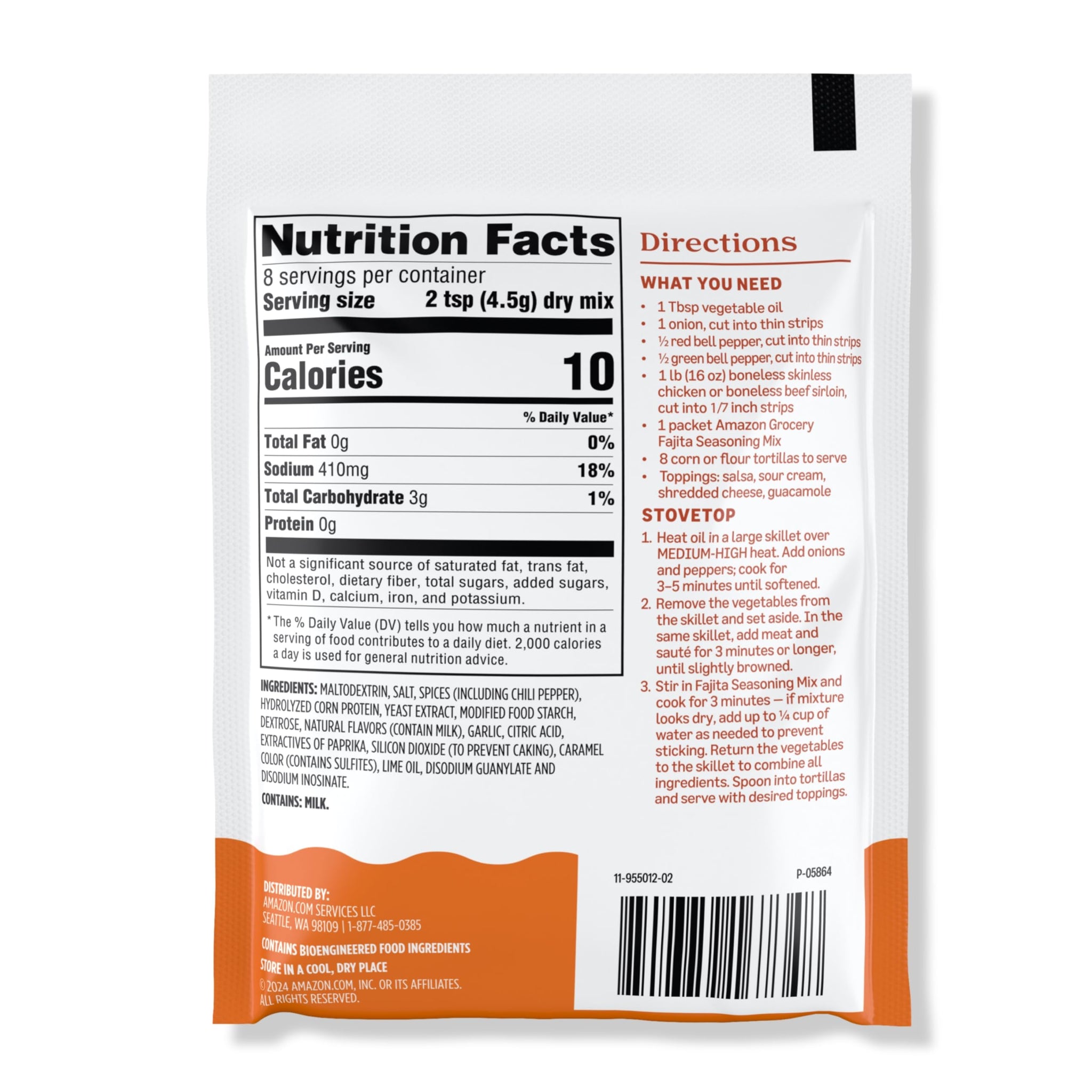 Amazon Grocery, Fajita Seasoning Mix, 1.27 Oz