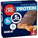 Fiber One Chewy Protein Bars, Caramel Nut, Protein Snacks, 1.17 oz, 5 ct