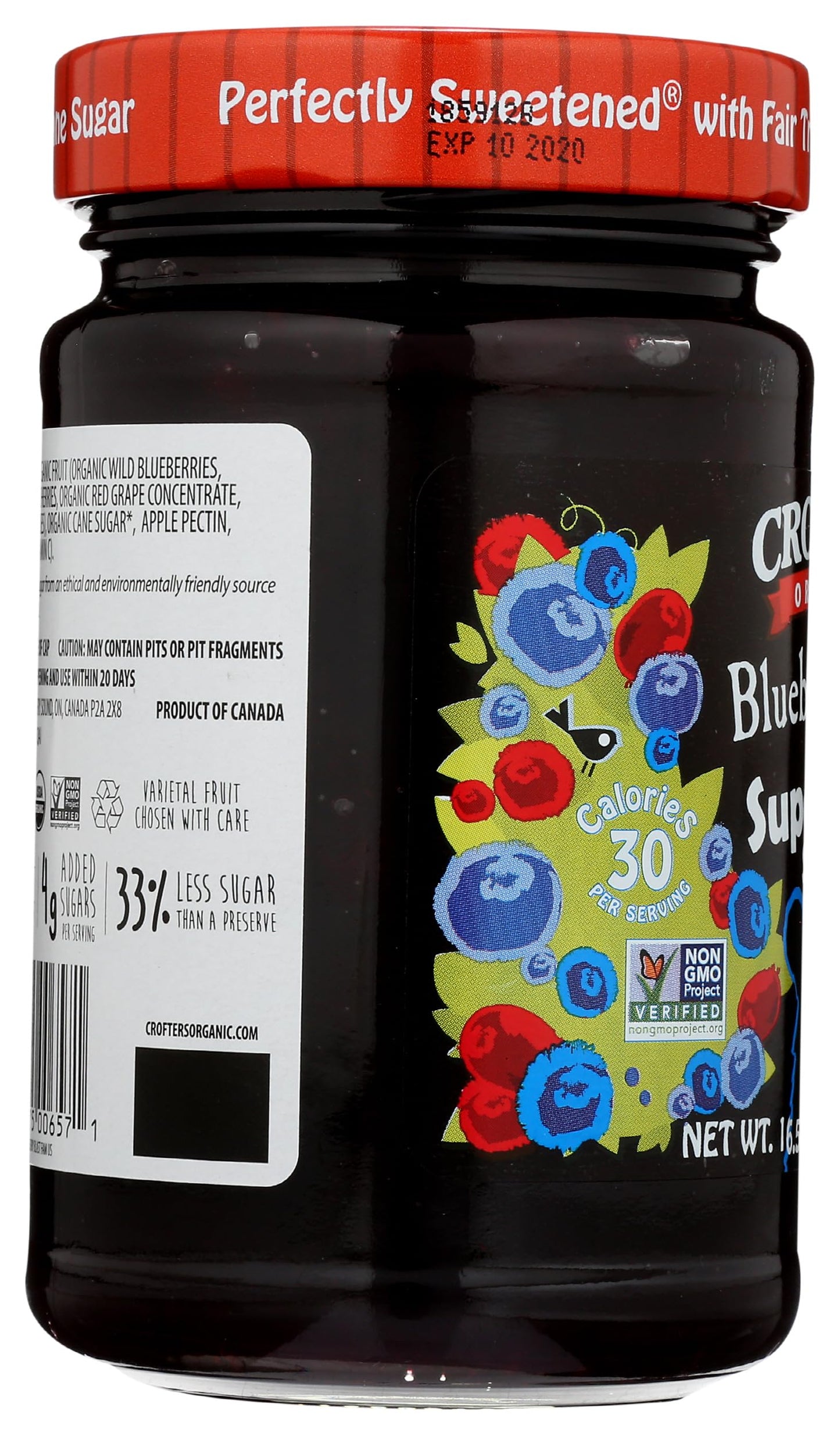 Crofters, Organic Blueberry Blast Superfruit Spread, 16.5 Ounce