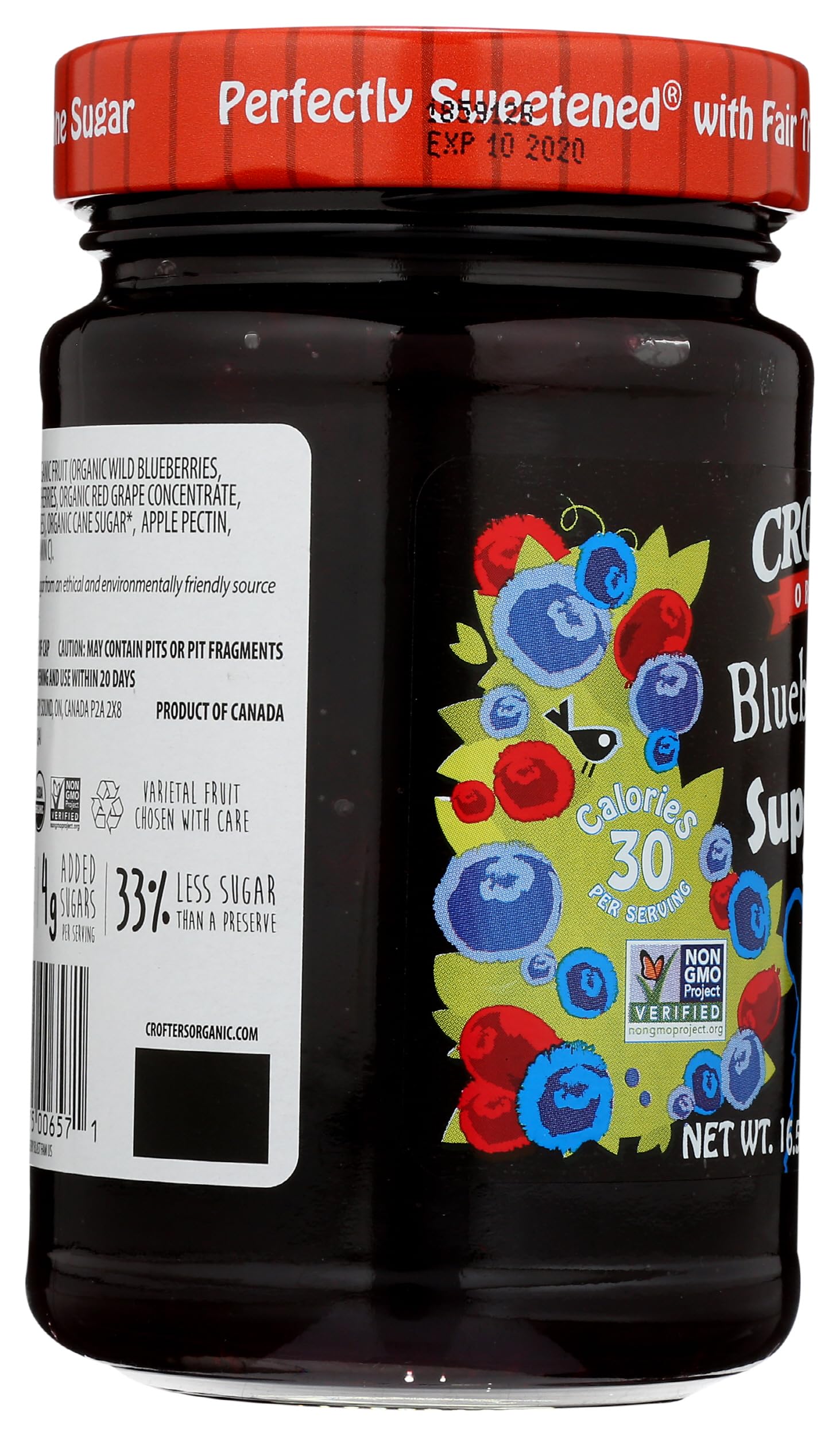 Crofters, Organic Blueberry Blast Superfruit Spread, 16.5 Ounce