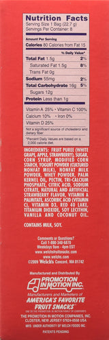 Welch's Strawberry Fruit'n Yogurt Snacks 8 Pouches
