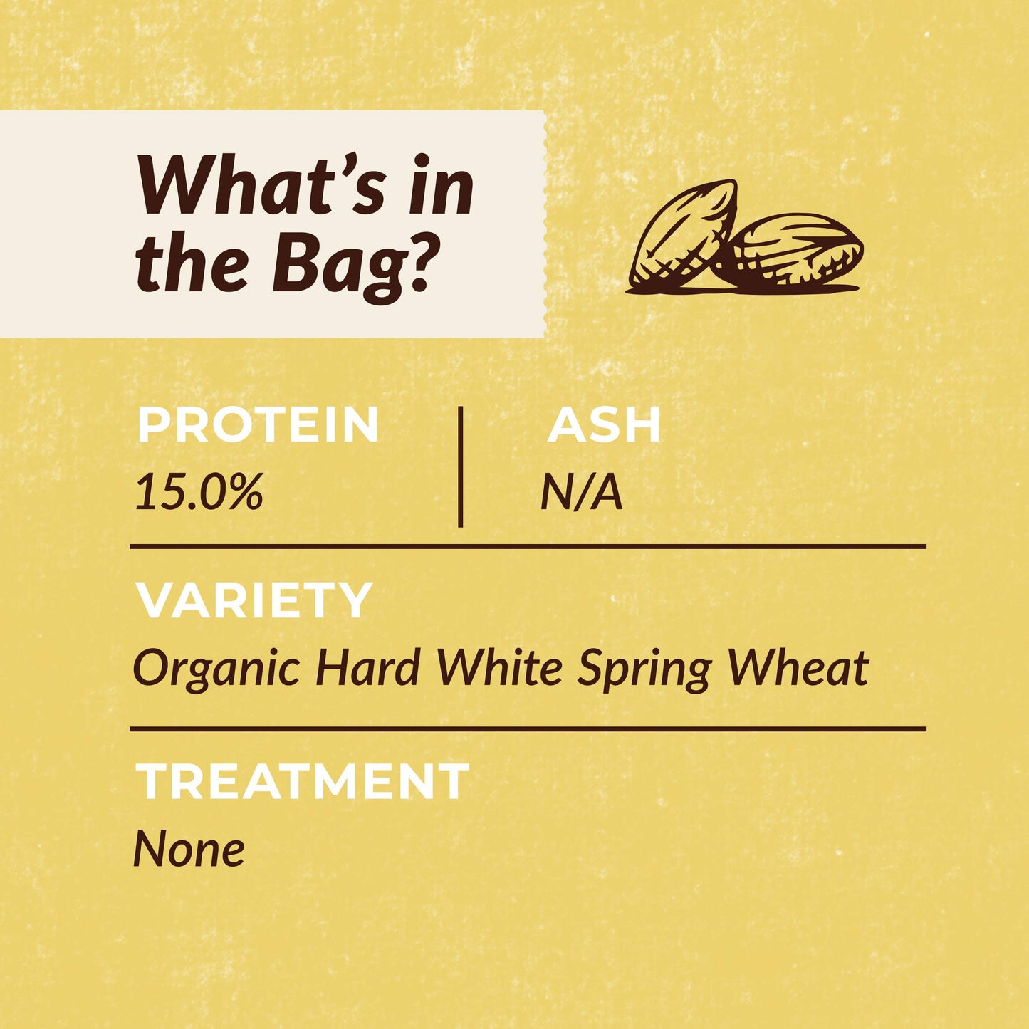100% Organic Hard White Wheat Berries - 25 lbs