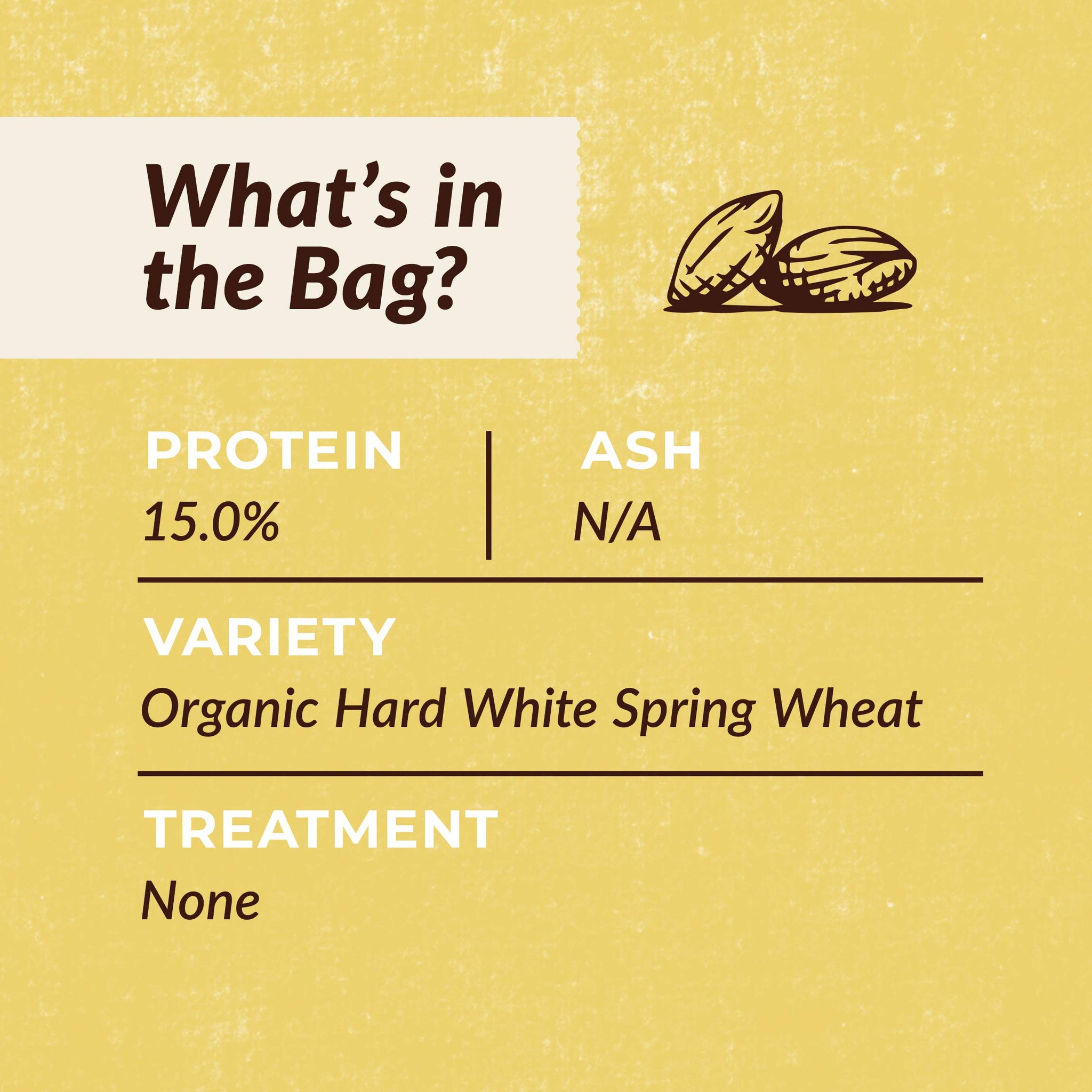 100% Organic Hard White Wheat Berries - 25 lbs