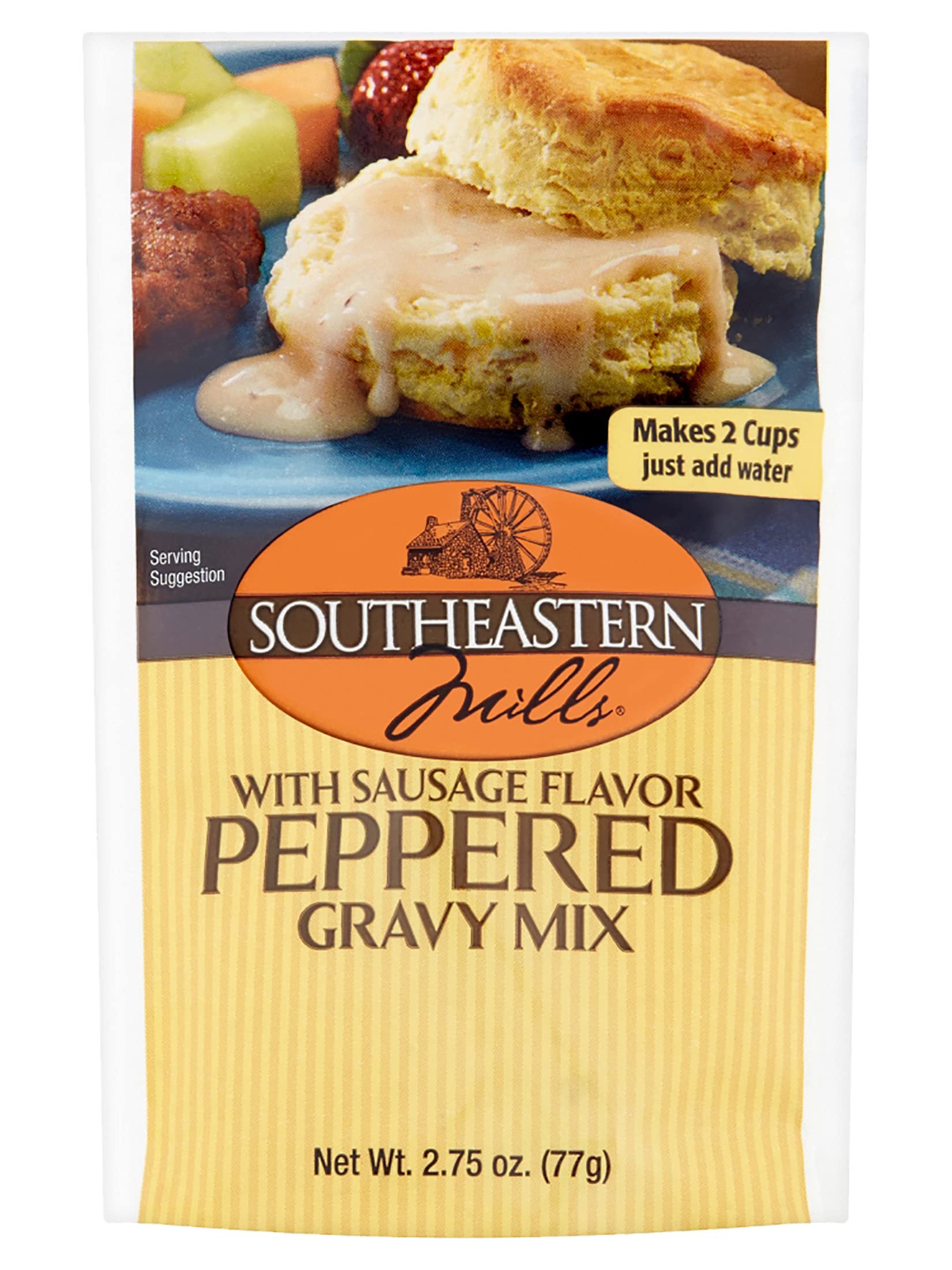 Southeastern Mills Old Fashioned Peppered Gravy Mix, With Sausage Flavor 2.75-Ounce (Pack of 24)