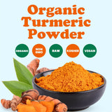 Food to Live Organic Turmeric Powder, 14 Pounds - Non-GMO, Finely Ground Turmeric Root, Pure, Kosher, Vegan, Bulk. Fragrant Spice. Great for Asian