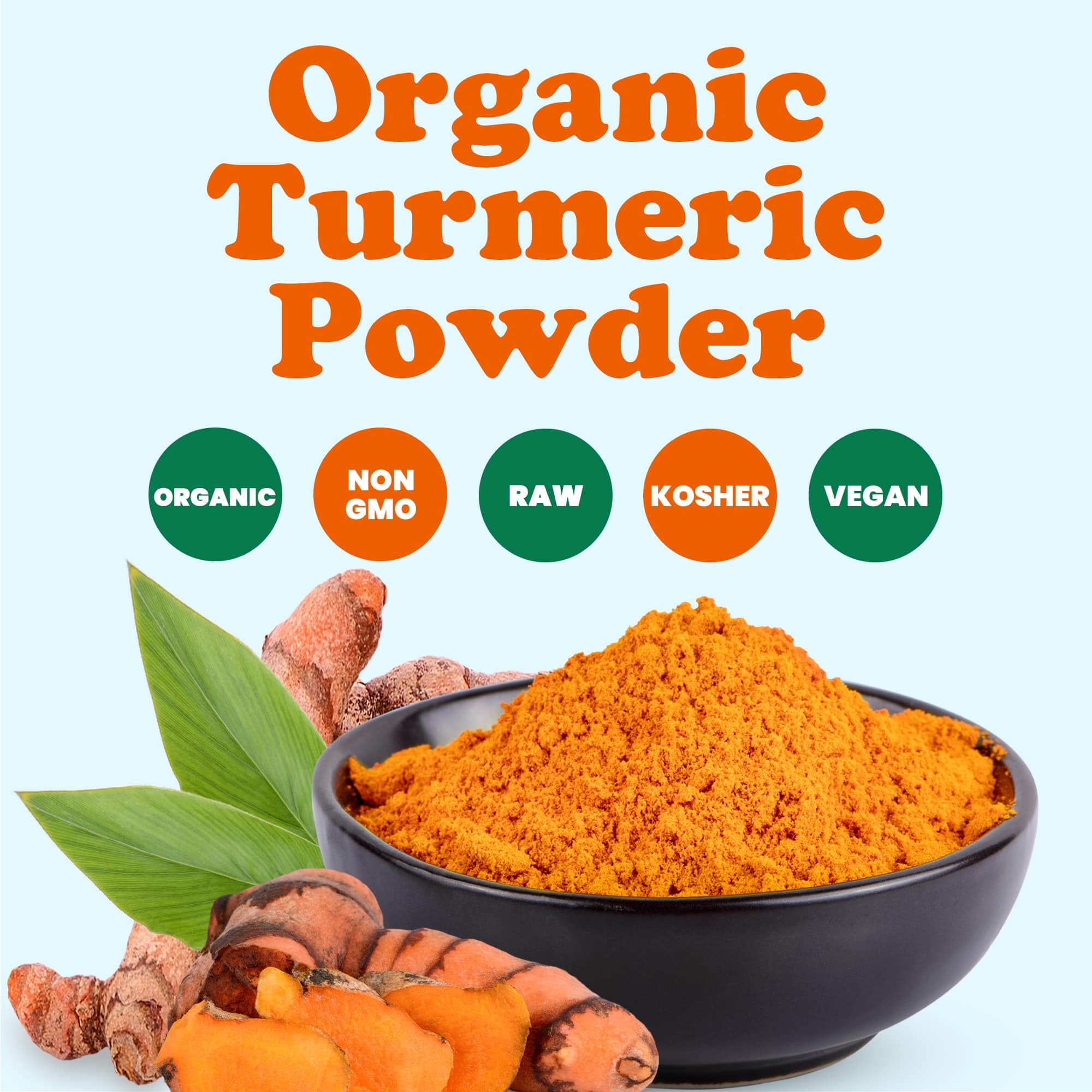 Food to Live Organic Turmeric Powder, 14 Pounds - Non-GMO, Finely Ground Turmeric Root, Pure, Kosher, Vegan, Bulk. Fragrant Spice. Great for Asian