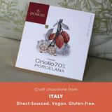 Domori Porcelana 70% Dark Chocolate 5 Pack - Italian Chocolate - Bean-to-Bar, Direct Sourced - Gluten-Free, Vegan - Bundle