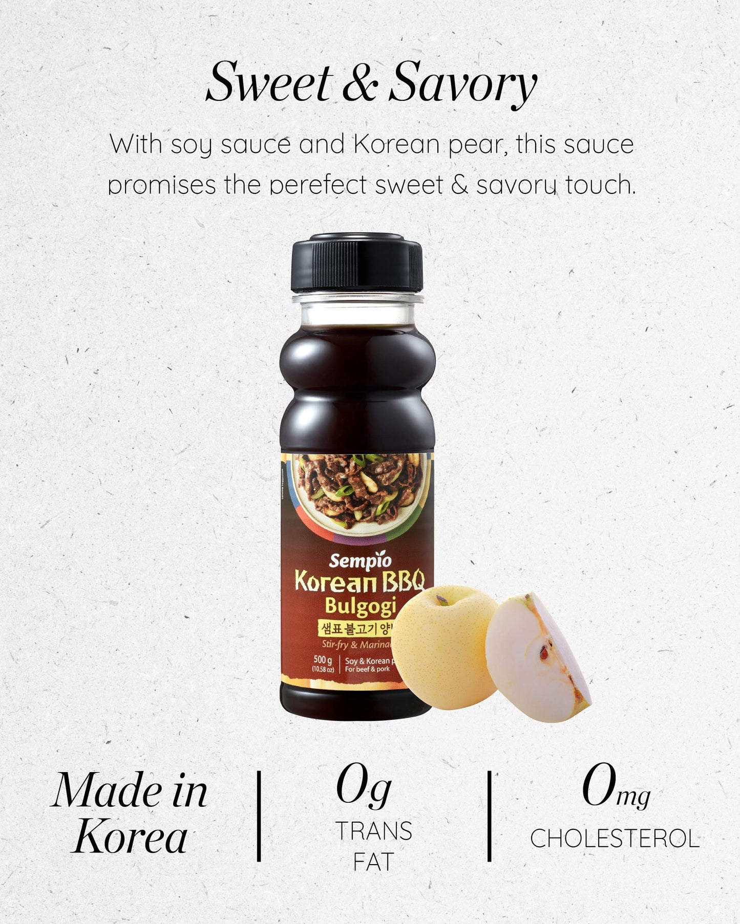 Sempio Korean BBQ Original Bulgogi Marinade: Sweet & Savory Authentic Korean BBQ Sauce with Soy Sauce & Pear, Perfect for Stir-Fry & Grilled Meats