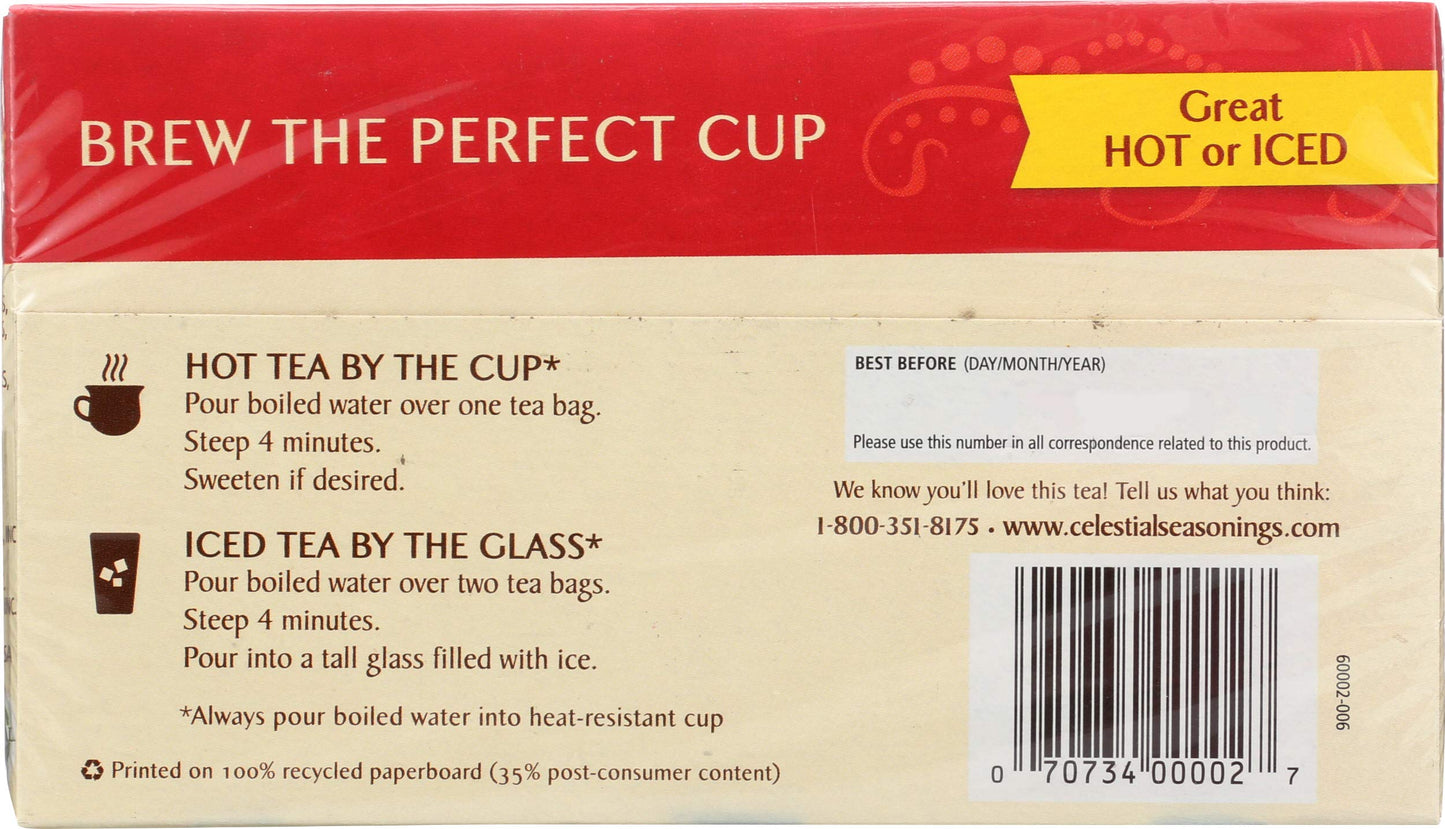 Celestial Seasonings Tea Caffeine Free Herbal Tea, Red Zinger 20 ea