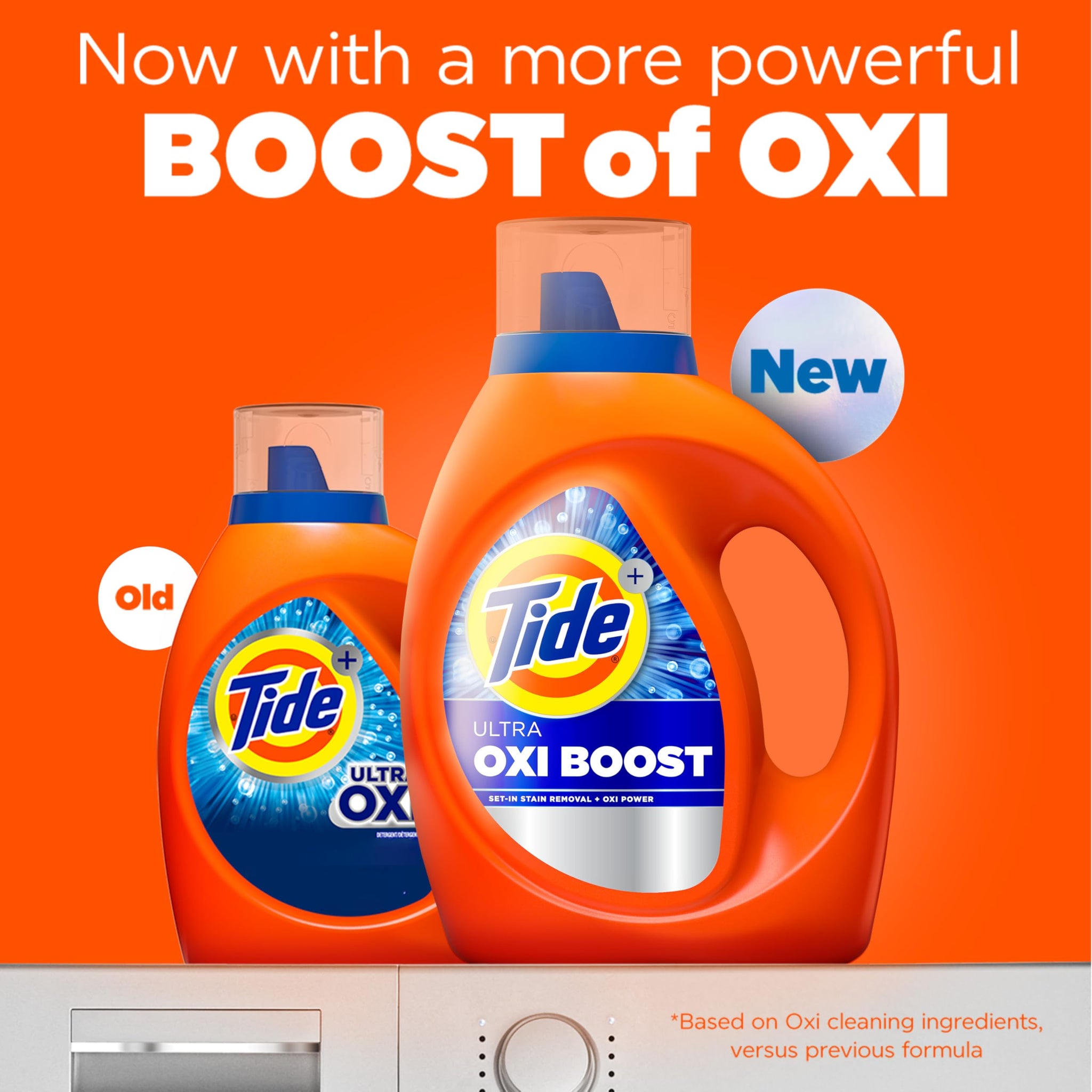 Tide Ultra Oxi Boost Liquid Laundry Detergent, 132 fl oz, 94 Loads, Advanced Stain Remover, Laundry Detergent Liquid with Extra Oxi Power