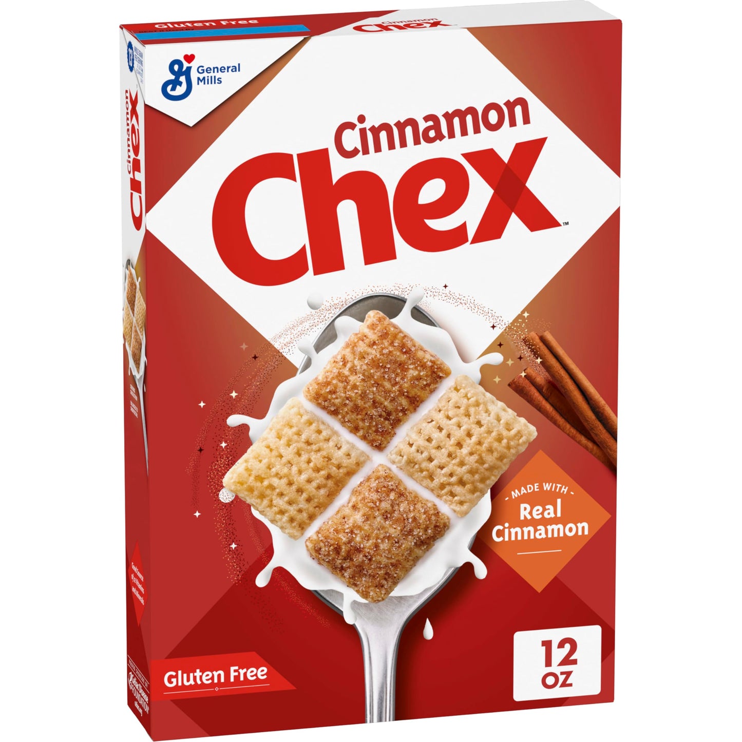 Cinnamon Chex Cereal, Gluten Free Breakfast Cereal, Made with Whole Grain, 12 oz