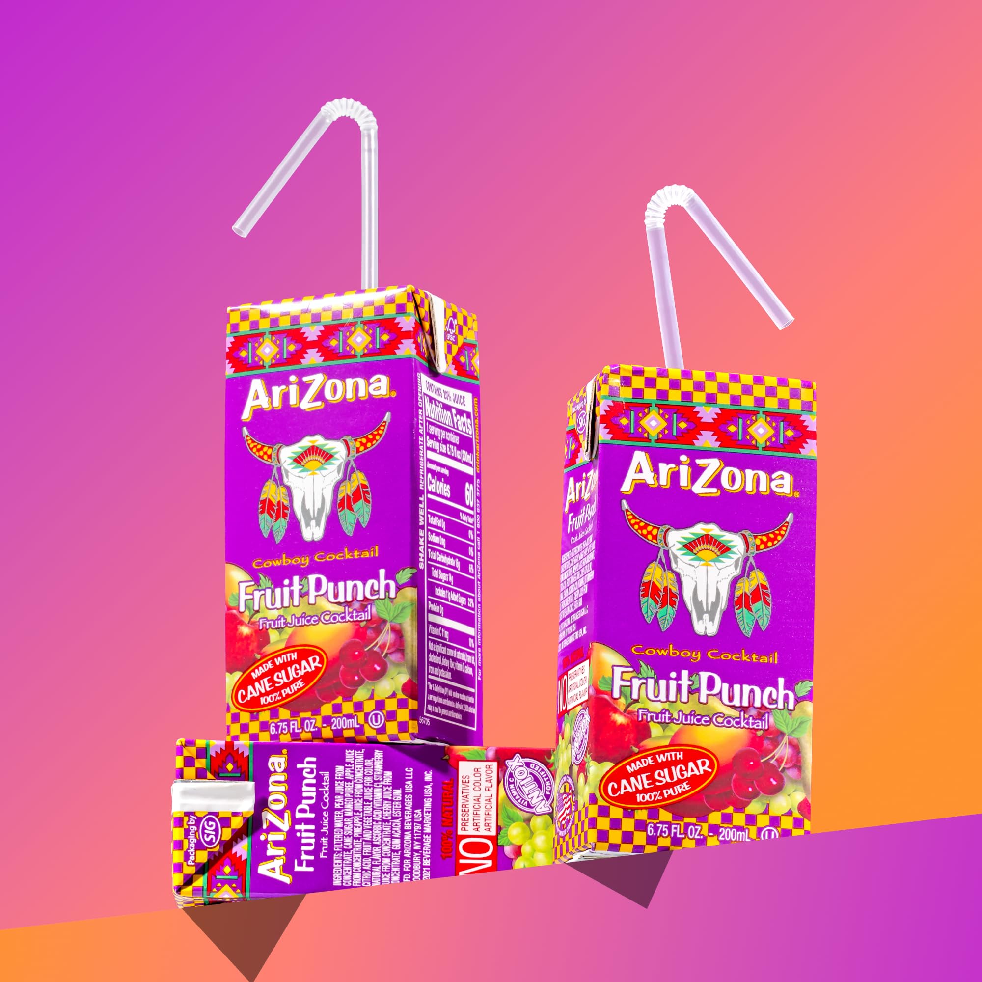 Arizona Fruit Punch Drink, Tetra Box, 216 Fl Oz, Pack of 32