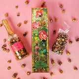 Rose Bubble Box with Caramel White Chocolate Popcorn by Send A Cake, Ready to Gift, No Assembly Required - Happy Birthday Surprise - Unique Birthday