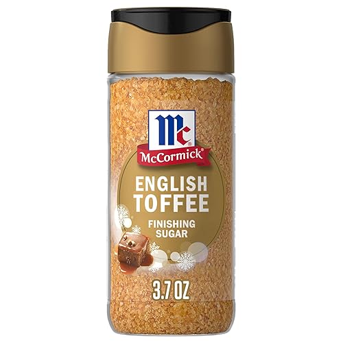 McCormick Finishing Sugar, English Toffee, Limited Edition, Rich & Buttery Sweetness for Hot Chocolate, Cookies, Cake, Pie, Cocktails, and More, 3.7 oz