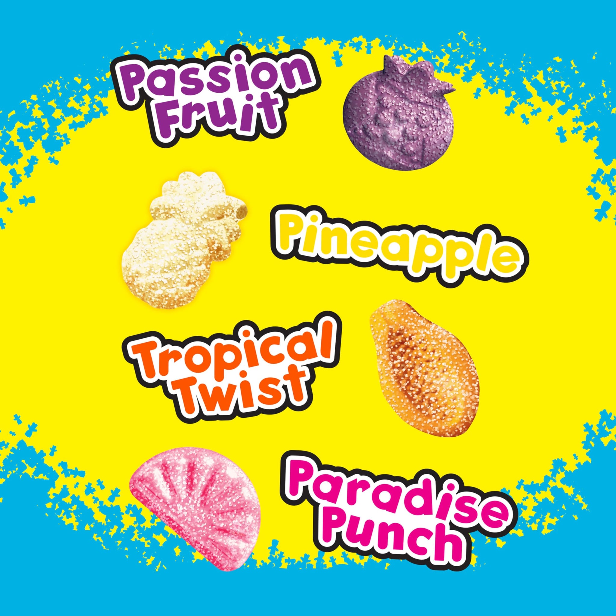 SOUR PATCH KIDS Fruits Tropical Mix Soft & Chewy Gummy Candy, Share Size, 11.11 oz