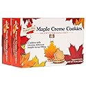 Turkey Hill Sugarbush 100% Pure Canadian Premium Maple Syrup Cream Filled Cookies - All-Natural Maple Leaf Shape Delicious Cookies, (2 Pack, Cream