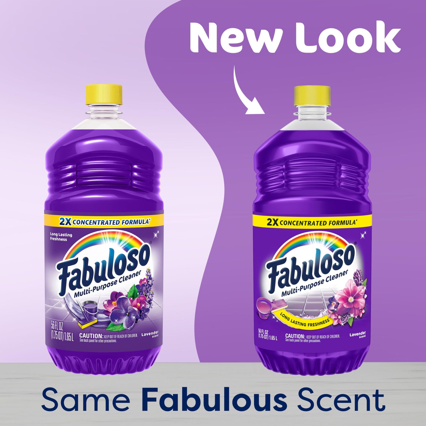 Fabuloso Multi-Purpose Cleaner & Floor Cleaner, 2X Concentrated, Lavender Scent, 56 fluid ounces