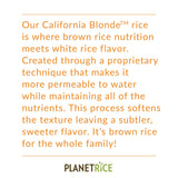 Planet Rice Bulk Sprouted Blonde Rice - Great for Cooking - Gaba Rice Gluten-Free, Non-GMO, Vegan, Paleo, with 64% More Fiber - Soft and Chewy Texture - 25 lbs