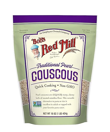Bob's Red Mill Traditional Pearl Couscous, 16oz (Pack of 1) - Non GMO, Vegan, Israeli Couscous, Kosher