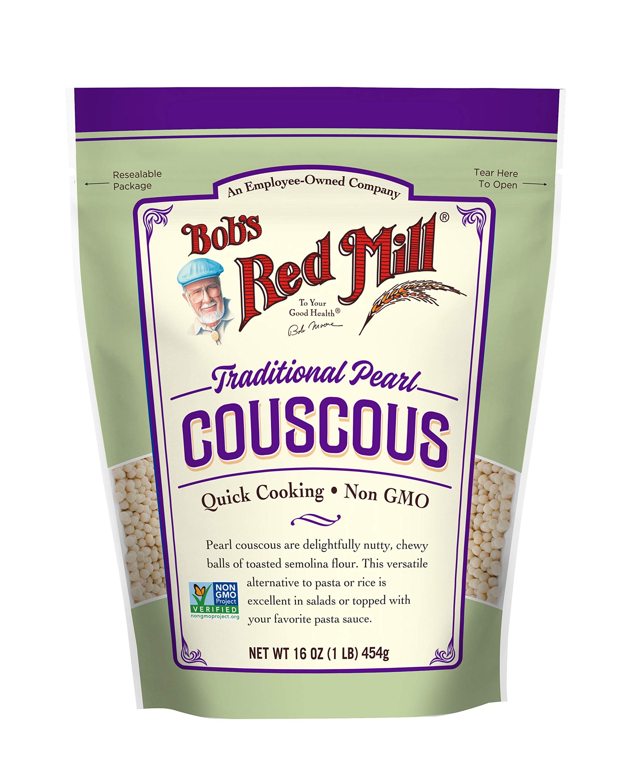 Bob's Red Mill Traditional Pearl Couscous, 16oz (Pack of 1) - Non GMO, Vegan, Israeli Couscous, Kosher