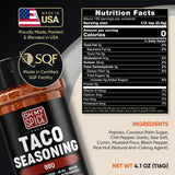 Taco Seasoning Mix BBQ Rub - Gluten Free & Low Sodium Mexican Seasoning Blend for Taco Tuesday Night. BBQ Seasonings for Fajita & Burrito. Meat, Steak