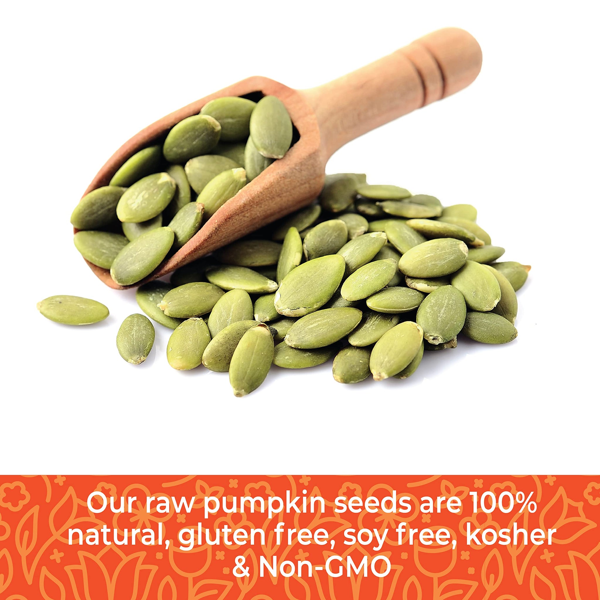 Herbaila Pumpkin Seeds Raw Unsalted, 2 lbs. Pepitas Raw Pumpkin Seeds Unsalted, Pumpkin Seed, Shelled Pumpkin Seeds, Unsalted. All Natural, Non-GMO