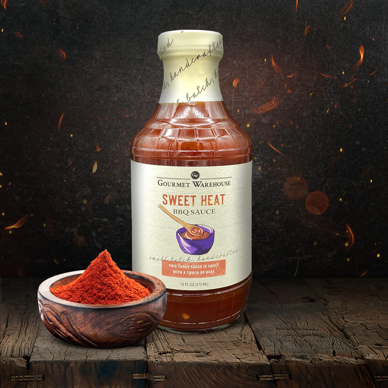 Gourmet Warehouse Sweet Heat and Golden Carolina BBQ Sauce, Premium Barbecue Sauces Handcrafted In Small Batches Gluten-Free, HFCS-Free, Delicious
