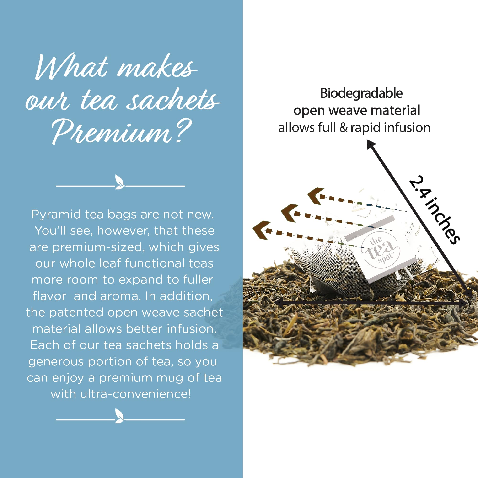 The Tea Spot Organic Clouds and Mist Green Tea | Yunwu Organic Green Tea with Smoky, Vegetal, and Citrus Aromas | 15 Tea Bags