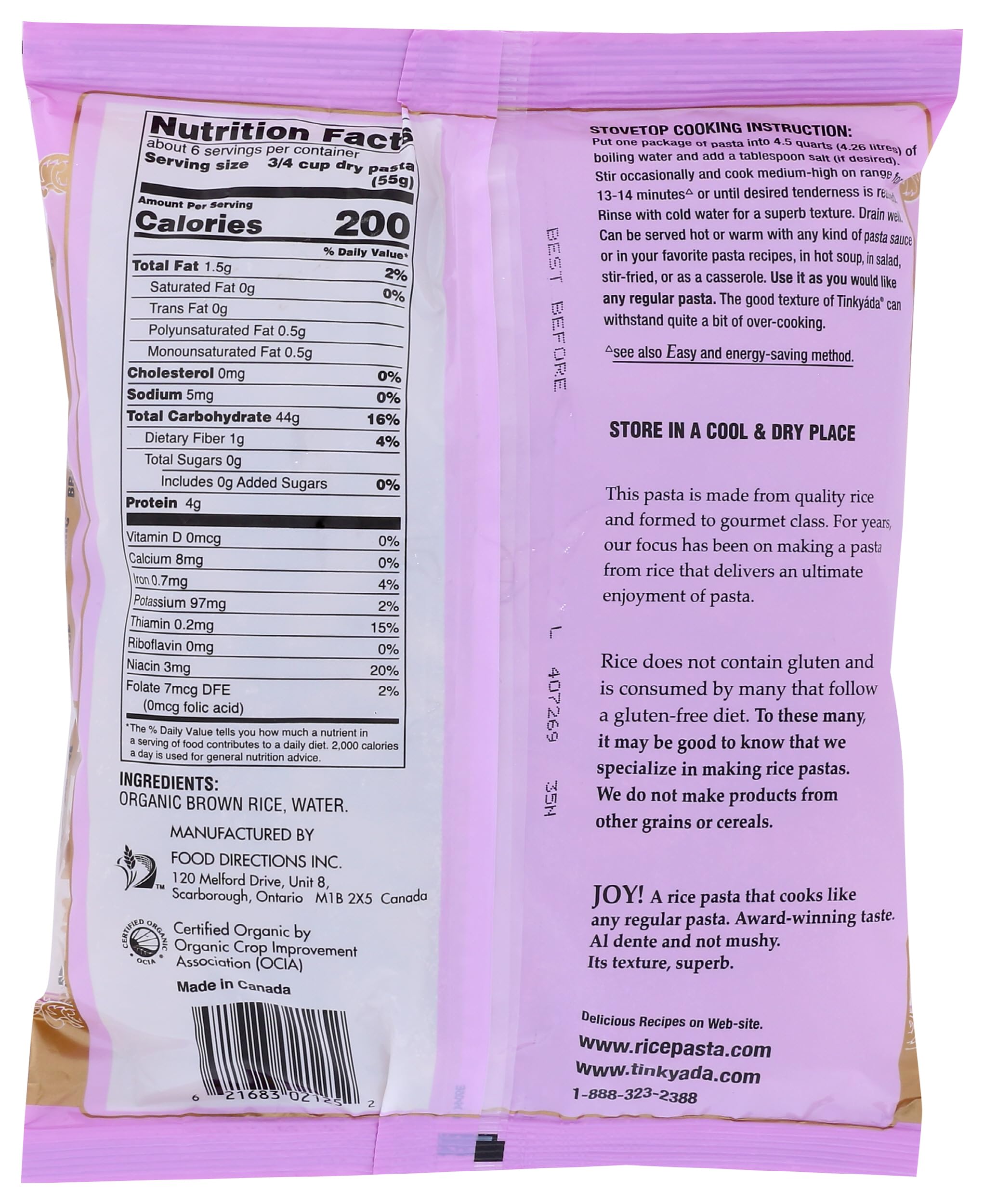 Tinkyada Organic Brown Rice Pasta, Spirals, 12 Oz