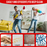 O-Cedar Spin Mop Head, Base, Handle Replacement for EasyWring 1 Tank System, 4 Microfiber Mop Refills, 1 Base and 30-58in Handle Set Combo, White