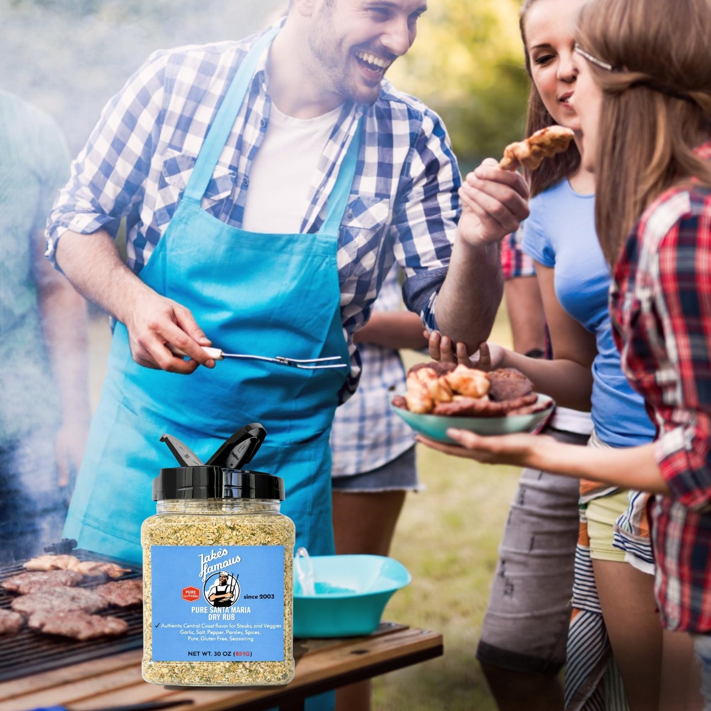 Jake's Famous Santa Maria Seasoning 30 Oz Tri Tip, Pork, Chicken, BBQ Rub, Grill Seasoning, Chicken Dry Rub, Sugar Free, Gluten Free, Traditional