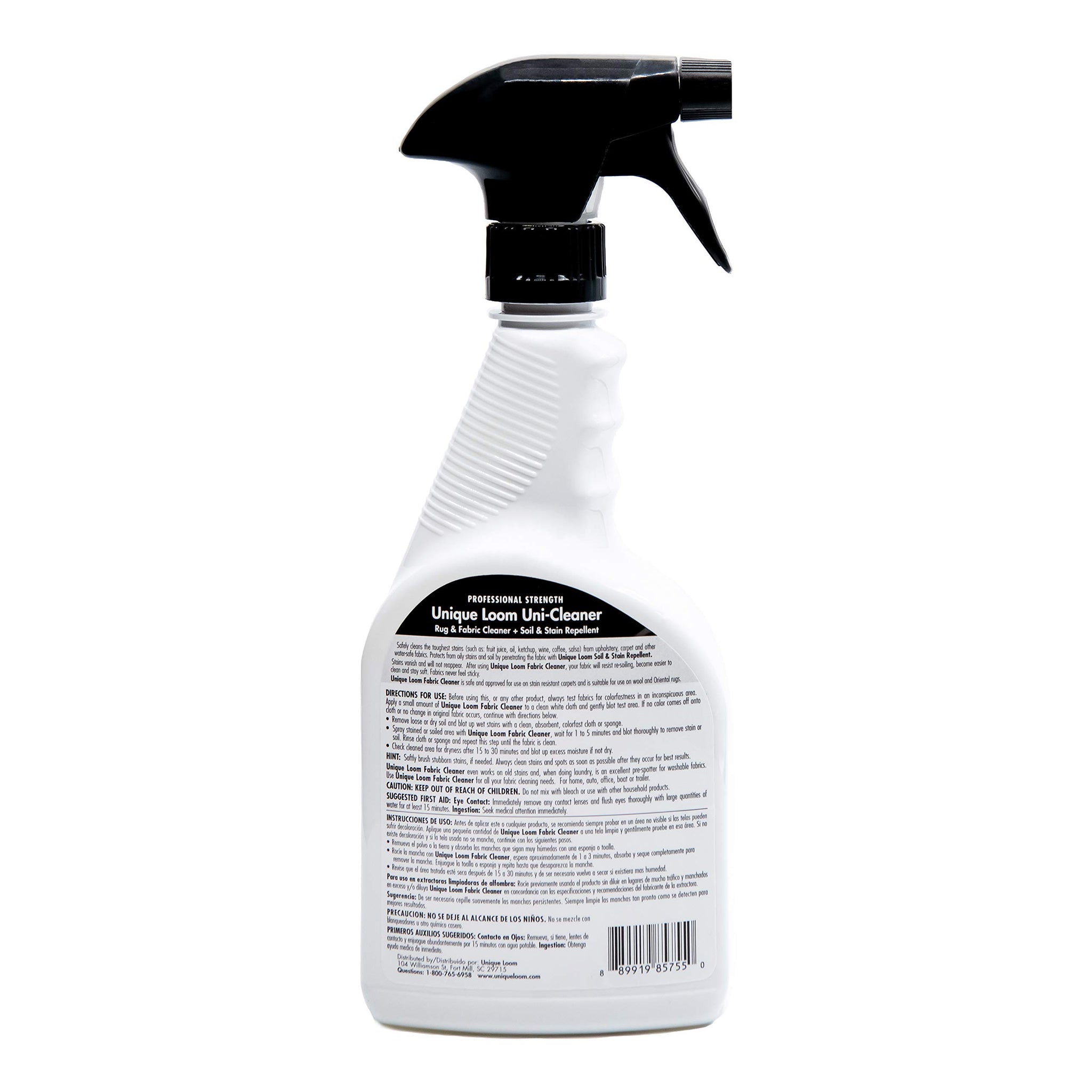 Unique Loom Uni-Cleaner Rug & Fabric Cleaner + Soil & Stain Repellent - Safely Remove Tough Stains and Protect Rugs, Carpet, Fabrics, and Upholstery
