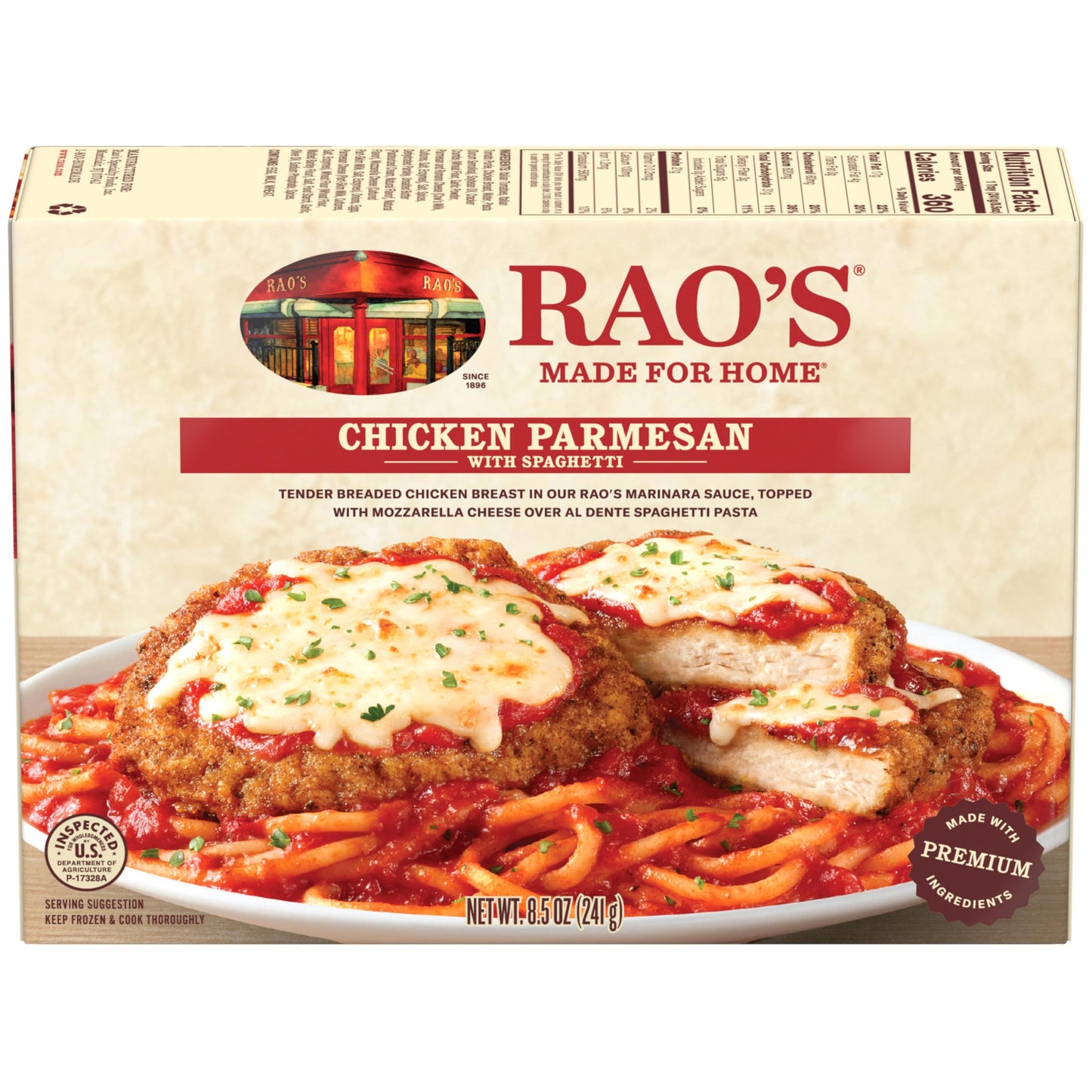 Rao's Made For Home Chicken Parmesan with Spaghetti Frozen Meal, 8.5 oz
