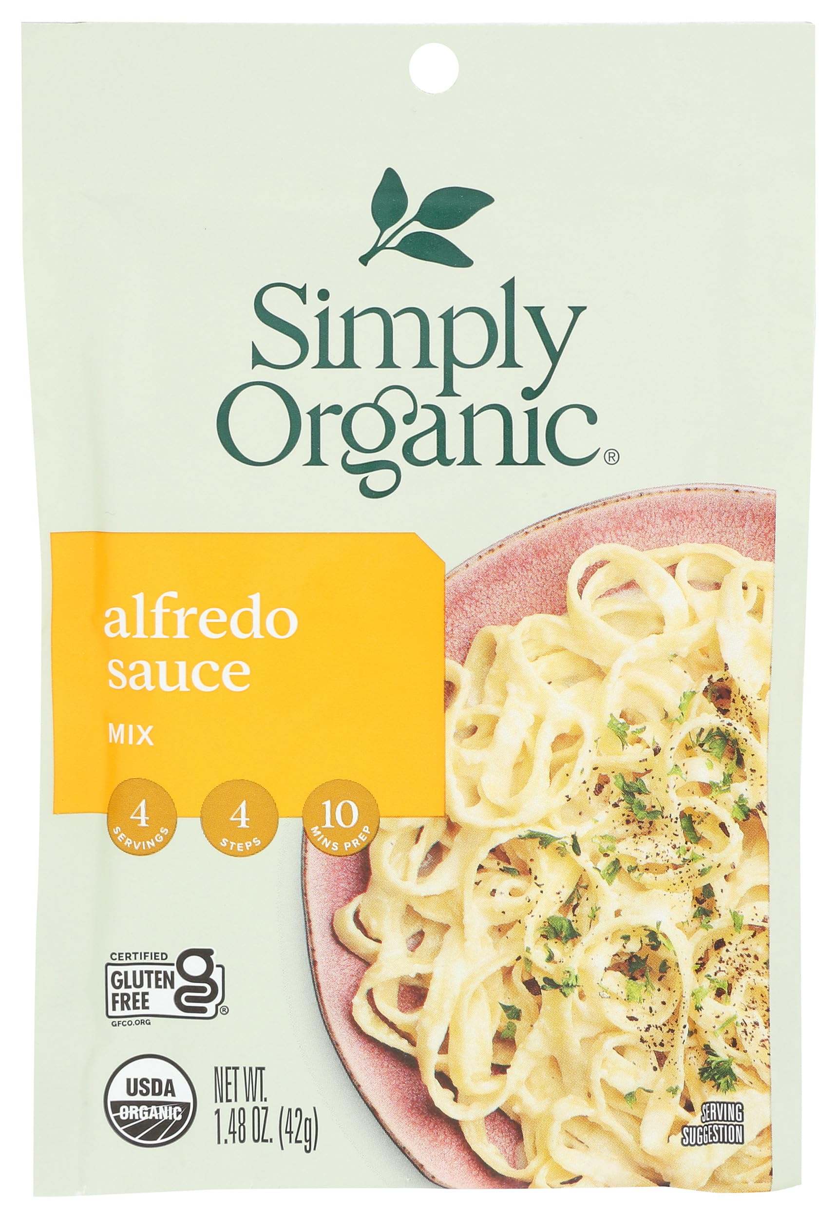 Simply Organic Alfredo Sauce Mix, Certified Organic, Kosher, Mixes Italian | 1.48 Ounce (Pack of 1)